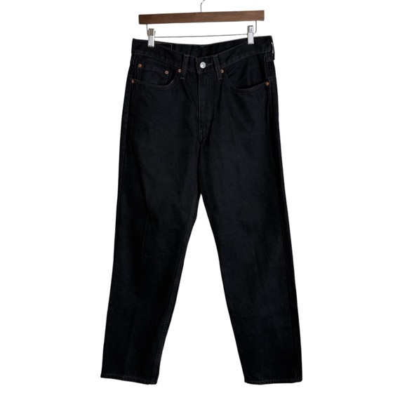Levis 550 Relaxed Fit Mens Jeans Black Denim Pants Size 32 - Picture 1 of 11